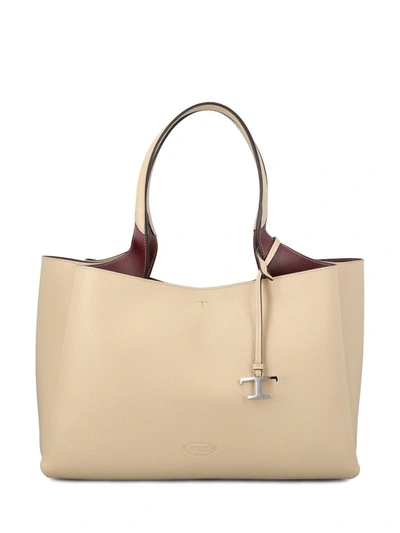 Tod's Handbags In C600(natural)+r802(burgundy S