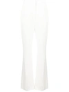Alexander Mcqueen High-rise Flared Tailored Trousers In White