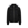 Moose Knuckles Padded Hooded Jacket Wintercoat In Black