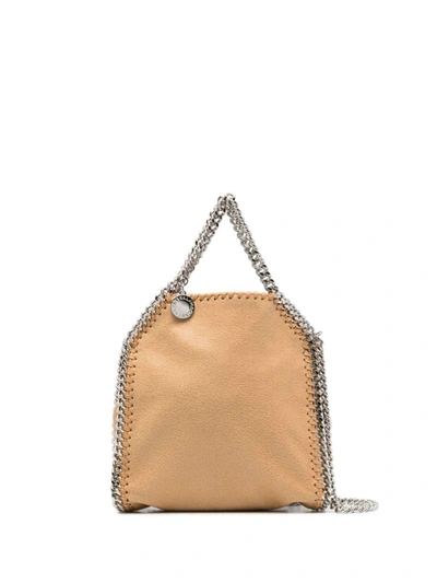 Stella Mccartney Tiny Shaggy Tote Bags In Nude & Neutrals