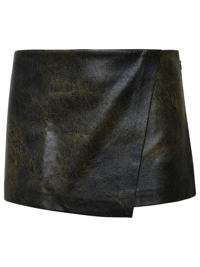 THE ANDAMANE THE ANDAMANE TWO-TONE POLYESTER BLEND MINI SKIRT
