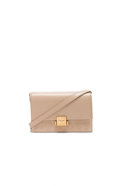 Saint Laurent Medium Nude Leather Bellechasse Cross Body Bag In Beige