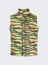 Erl Unisex Printed Quilted Puffer Vest In Gold