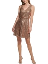 VINCE CAMUTO WOMENS SEQUINED BLOUSON COCKTAIL AND PARTY DRESS