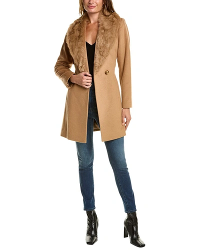 SOFIACASHMERE TOSCANA SHAWL COLLAR WOOL-BLEND COAT