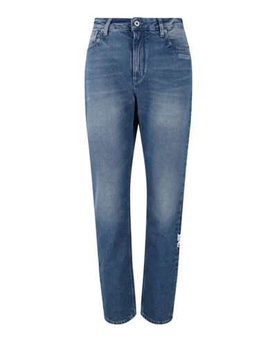 Off-white Straight Leg Jeans In Blue