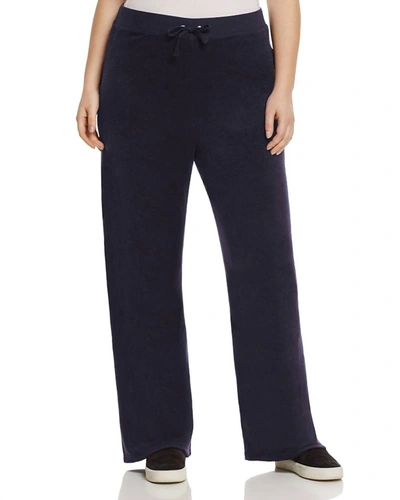 Juicy Couture Mar Vista Microterry Track Pants In Navy Blue