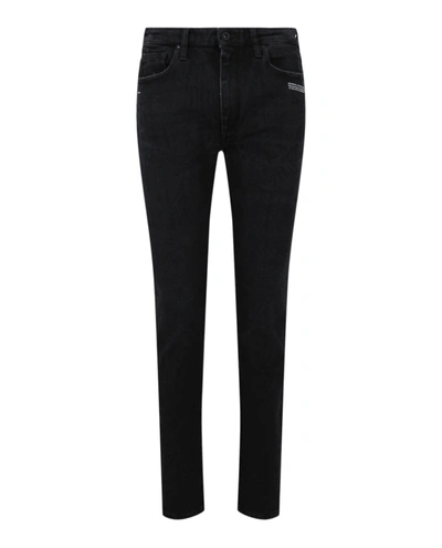 Off-white Denim Skinny Fit Jeans In Black