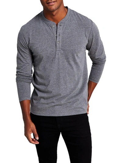 And Now This Mens Classic Fit Long Sleeve Henley Shirt In Grey