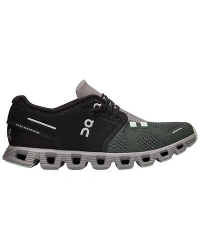 On Running Black And Lead Cloud 5 Women Shose In Pewter Fabric