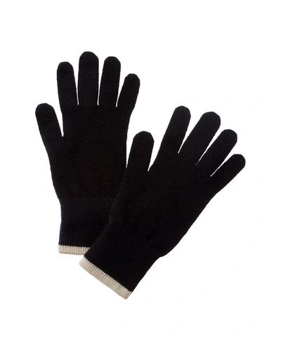 Scott & Scott London Tipped Cashmere Gloves In Blue