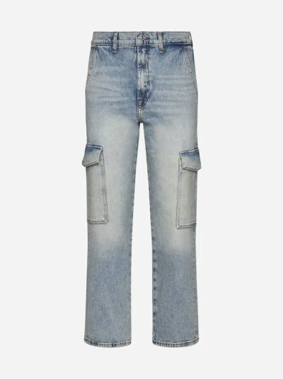 7 For All Mankind Logan Mid-rise Straight-leg Jeans In Blue