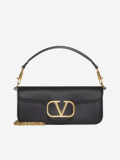 Valentino Garavani Loco' Leather Bag In Black