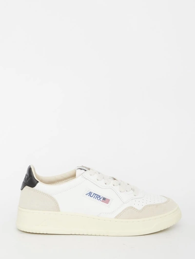Autry Medalist Leather And Suede Trainers In White