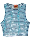 Vitelli "wave Jacquard Doomboh®" Tank Top In J11 Azul Blend