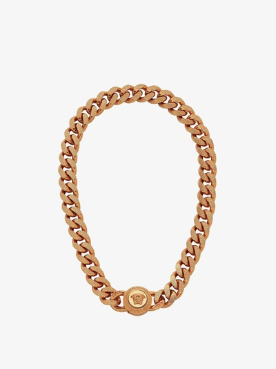 Versace Medusa Chain Necklace In Gold