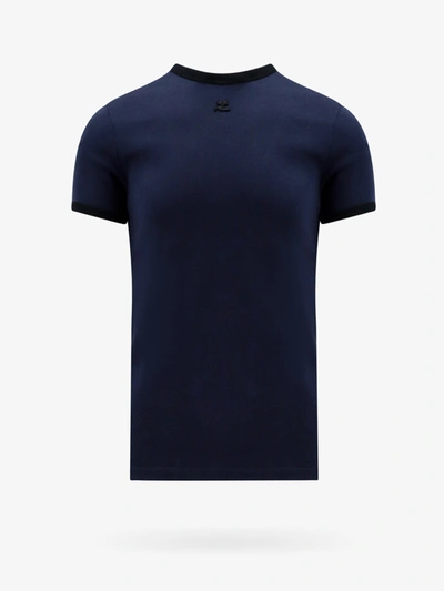 Courrèges T-shirt In Blue