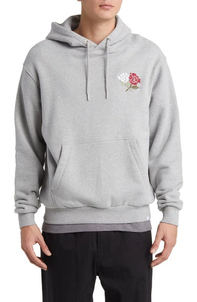 Les Deux Felipe Logo Hoodie In Light Grey Melange