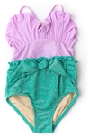 SHADE CRITTERS SHADE CRITTERS KIDS' METALLIC ONE-PIECE SWIMSUIT