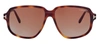 Tom Ford Anton M Ft1024 52f Square Sunglasses In Brown