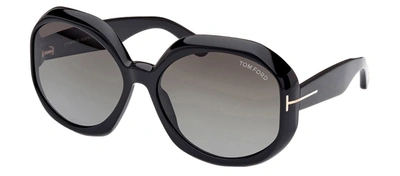 Tom Ford Georgia-02 W Ft1011 01b Oval Sunglasses In Grey