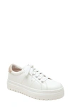 Shop Linea Paolo Jill Platform Sneaker In Eggshell/ Blush