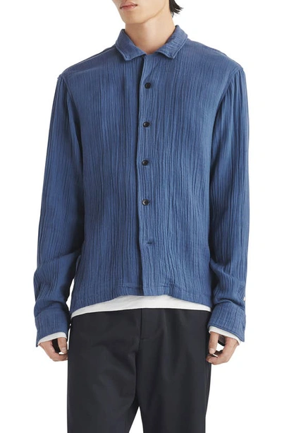 Rag & Bone Men's Avery Cotton Relaxed-fit Shirt In Worn Indigo