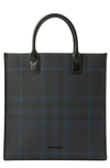 BURBERRY DENNY CHECK COATED CANVAS TOTE