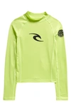 RIP CURL RIP CURL KIDS' BRAND WAVE GRAPHIC LONG SLEEVE RASHGUARD