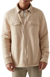 Rhone Men's Long-sleeve Fleece Shacket In Oatmeal Heather