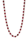 Valani Atelier Ruby & Diamond Eternity Necklace In White Gold/ Ruby/ Diamond
