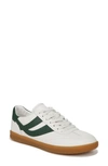 Vince Oasis Bicolor Leather Retro Sneakers In Chalk White/pine Green Leather
