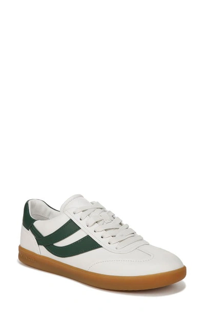 Vince Oasis Bicolor Leather Retro Sneakers In Chalkpine