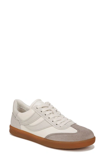 Vince Women's Oasis Leather Low-top Sneakers In Foam White/hazelstone Gray Leather