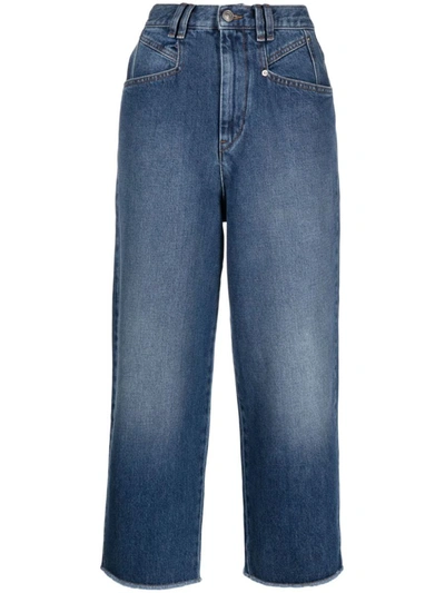 Isabel Marant Dilali Cropped Jeans In Blue