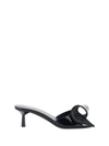 Prada Bow Sandals In Nero