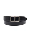Tom Ford T Shiny Leather Belt With Silver Buckle In Black