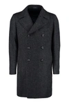 Tagliatore Arden Double-breasted Coat In Grey