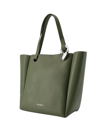 Jw Anderson Chain Tote - J. W.anderson - Leather - Khaki In Green