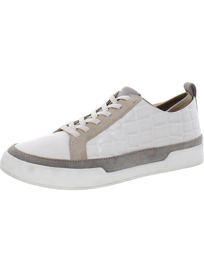 Naturalizer Womens Leather Lifestyle Slip-on Sneakers In White