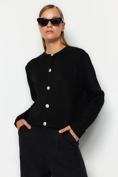 Trendyol Women's Regular Cardigan In Black