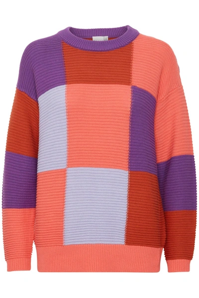 Ichi Arlen Colorblock Sweater In Multicolor