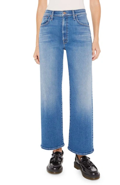 Mother The Dodger High Waist Wide Leg Ankle Jeans In Work Hard Play Hard