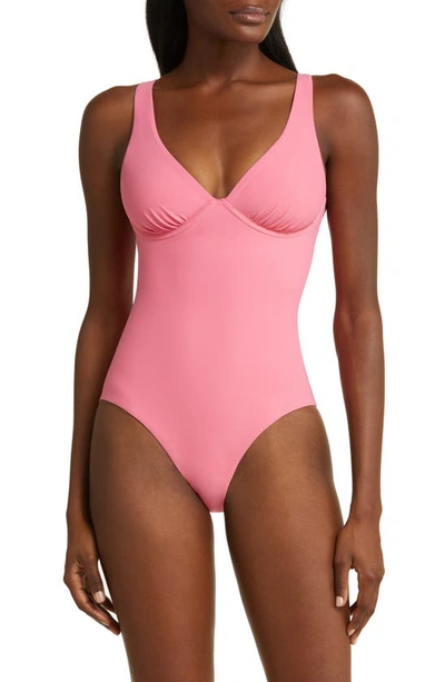 Bondi Born Nimah Underwire One-piece Swimsuit In Rose