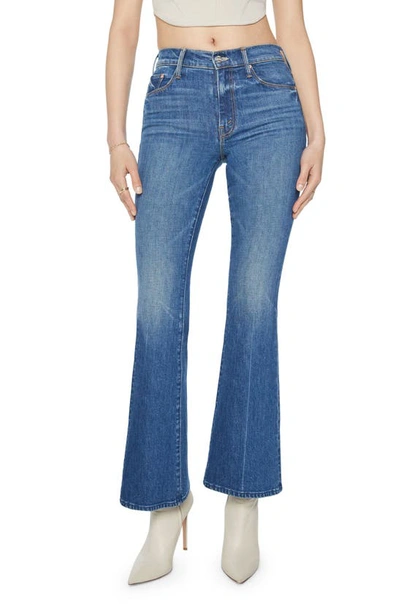 Mother The Weekender Flare Jeans In Blue