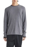 Rag & Bone Martin Wool Blend Crewneck Sweater In Heather Grey