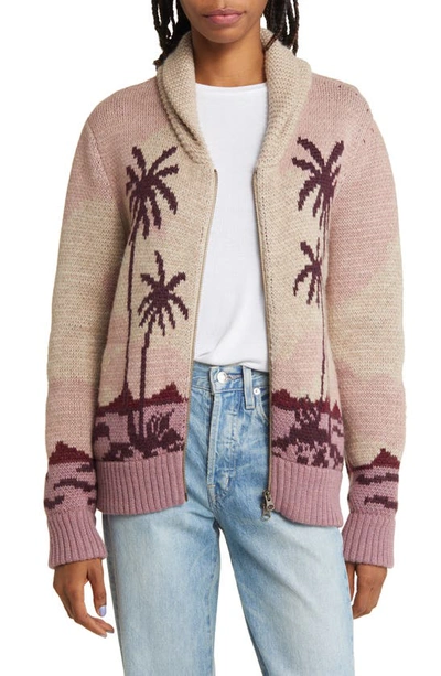 Faherty Beach Cardigan In Sunset Palm