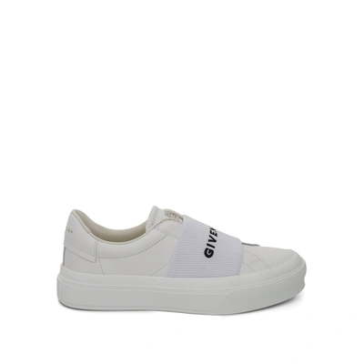 Givenchy City Court Elastic Band Sneakers In White