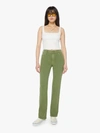 Mother The Kick It Jeans In Olive Green Denim In Green
