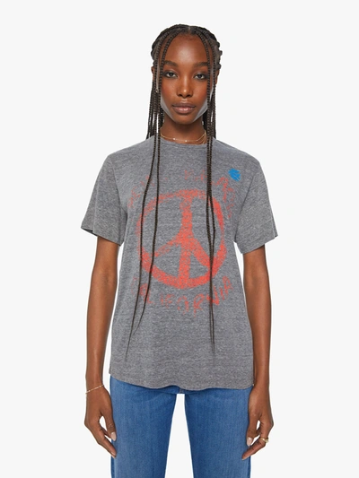 Mother The Rowdy California Peace T-shirt In Grey